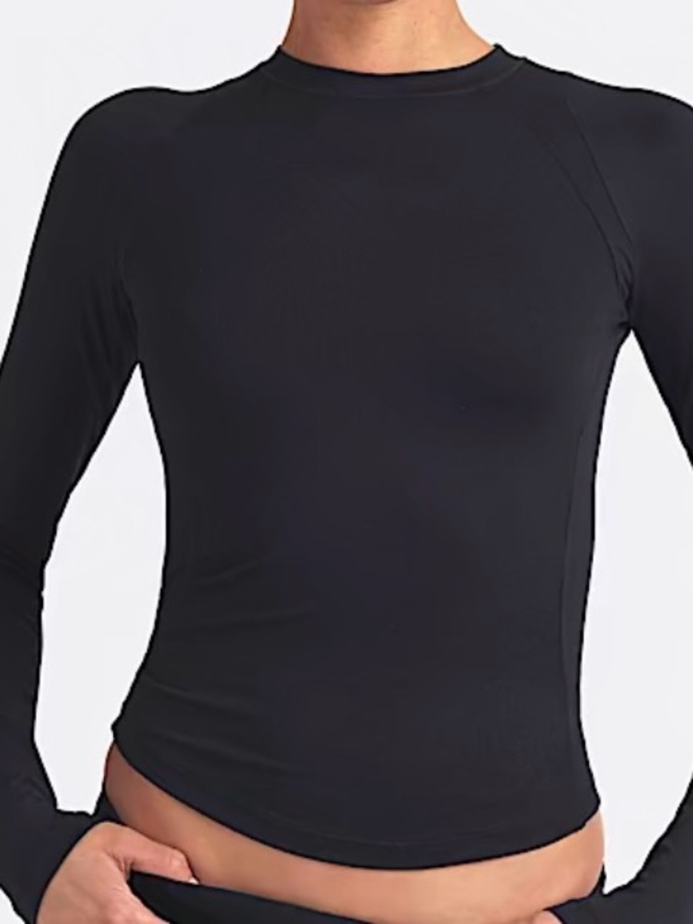 Nike Skims Black Long-Sleeve Crewneck Top